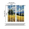 2 Pcs, Filtering Curtains (excluding Rods, Non-movable, Without Batteries) Artistic Scenery for Use In Bedrooms and Living Rooms