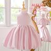 New Children's Formal Dress: Halter Puffy Skirt with Bow, Backless Princess Design for Festivals & Performances