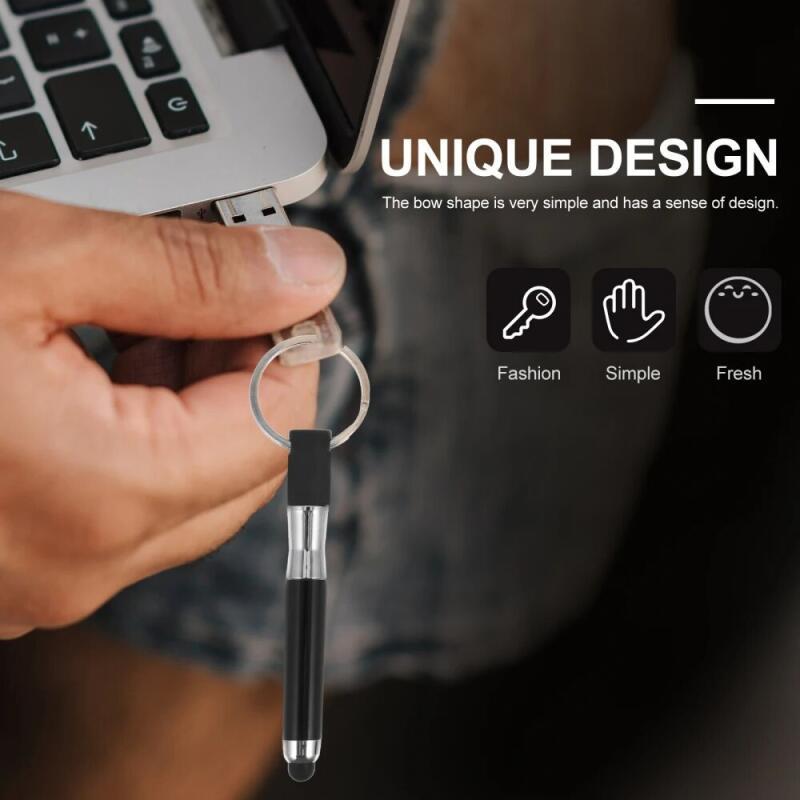 HdoorLink  Multifunctional 3 in 1 Stylus Pen Signing Pen With Key Ring Capacitive Touch Screen Tablet Pen Smart Pencil Accessories