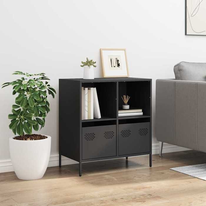VidaXL Black Buffet 68x39x73.5 Cm Cold-Rolled Steel, Storage Furniture, Kitchen Storage Furniture, Furniture 851358