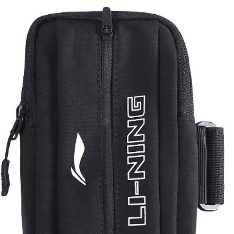 Li Ning Borsa a Spalla Sportiva Impermeabile Traspirante Leggera Comoda per Bambini Borsa per Cellulare Borse per Bambini Classico-Nero YBDU007-3