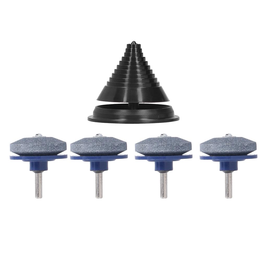 Rasenmähermesser Schärfer Bohraufsatz Set Auswuchtgerät Kraft Handgerät Gartenzubehör