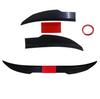 Universal Adjustable Car Rear Trunk Spoiler Lip Roof Tail Wing Glossy Black+ Red