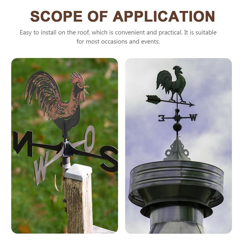 Weather Vane Metal Animal Iron, Witch And Dragon, Witch and Cat, Rooster, Outdoor Roof Garden Decoration Weather Vane, Home Crafts, Holiday Gifts
