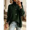 Autumn Winter Fashion Turtleneck Sweater Women Elegant Loose Knit Pullover Soft Cozy Thickened Base Layer Jumper