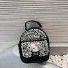 New Diamond Studded Women's Backpack, Classic and Versatile, Small Fragrance Style Diamond Grid Embroidery Thread Handmade Bag