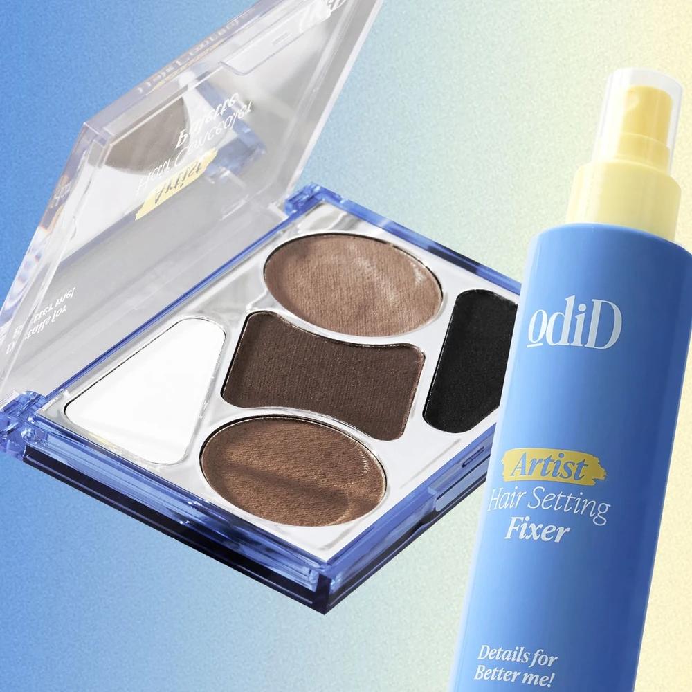 [Set] Odd Artist Hair Concealer Palette + Hair Setting Fixer + Dual Brush (2)