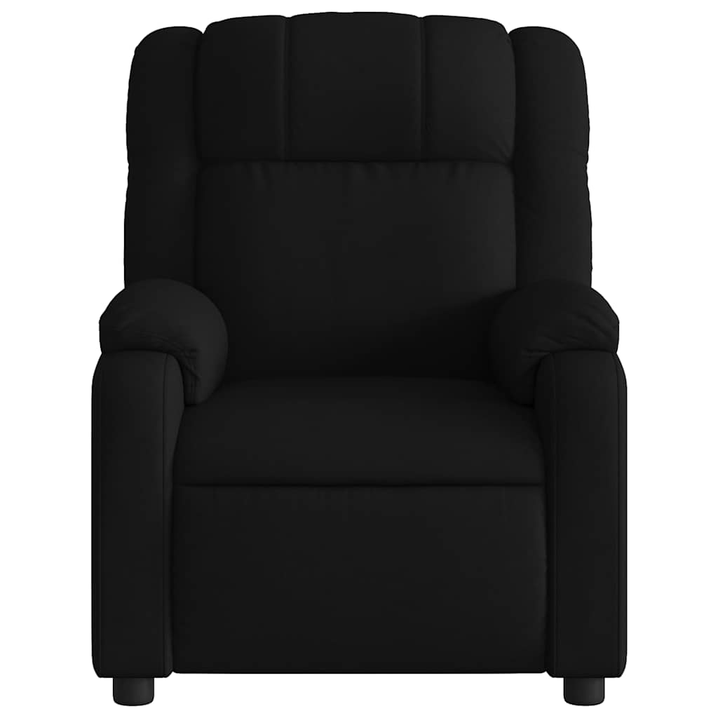 Electric Recliner Chair Black Fabric
