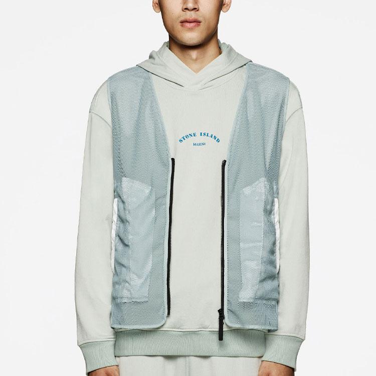 STONE ISLAND Ss23 Marina Series Letter Print Casual Loose Hoodie Men Hoodies Sky-Blue 7815650X2-V0041