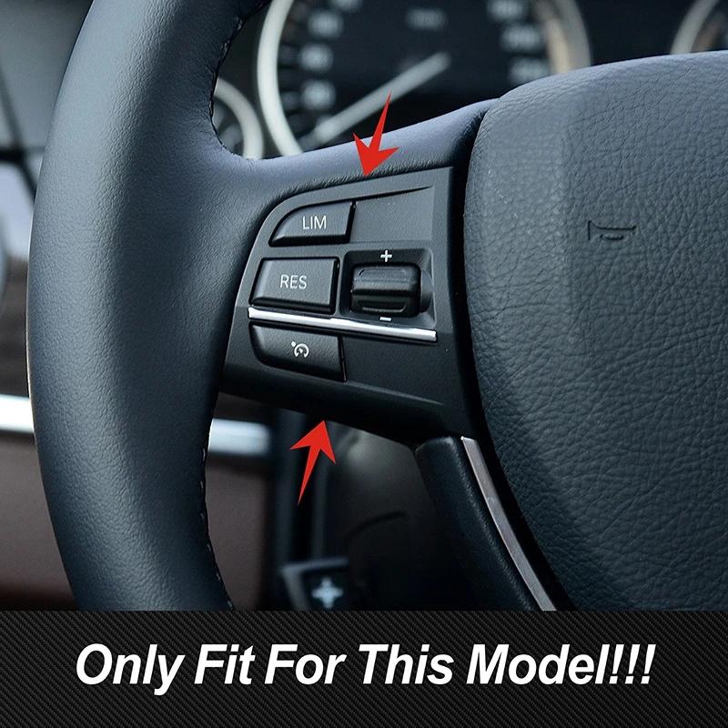 Car Styling Steering Wheel Button Frame Decorative Cover Trim For BMW 5 7 Series F10 F18 F01 F02 Automotive Interior