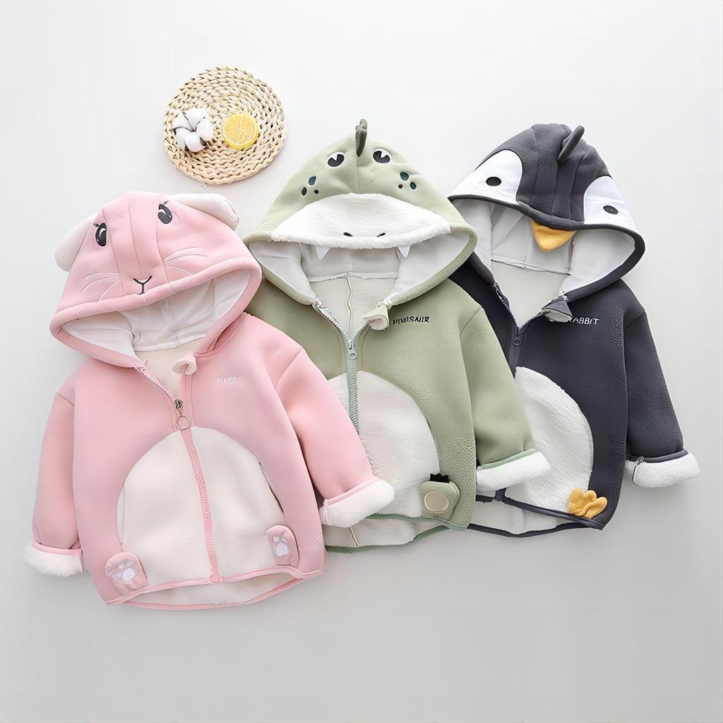 Children's Thickened Fleece Winter Jacket - Warm Sweatshirt for Boys and Girls