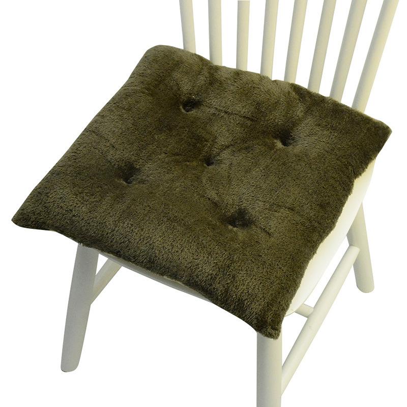 Thicken Plush Seat Pads Cushion Chair Soft Cushion New Home Dining Chair Pads Non-Slip Warm Office Computer Game Chair Pad 40x40