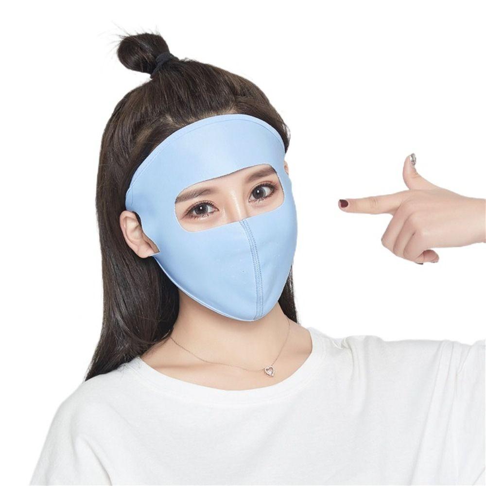 Outdoor Face Shield Face Gini Mask Anti-UV Driving Face Cover Ice Silk Sunscreen Mask  Outdoor