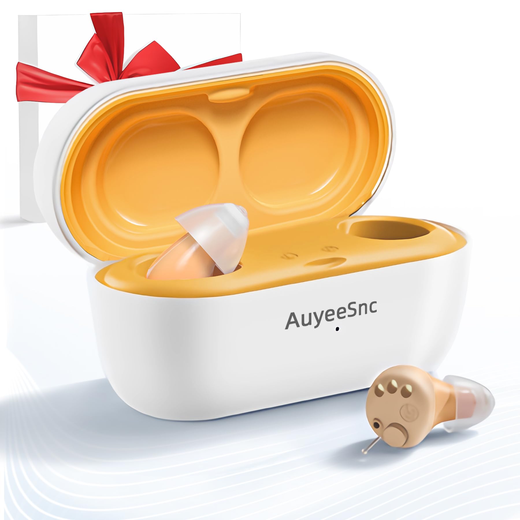 

Слуховой аппарат AuyeeSnc для USB усиливает звук примерно на 38, имеет 5 уровней громкости, идеальный подарок для пожилых людей, подходит для обоих ушей, в комплекте 4