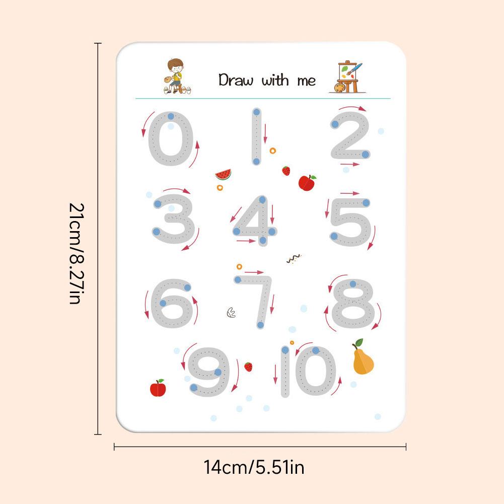 32 Page Reusable Magic Practice Notebook Set Magical Tracing Workbook Montessori Educational Books for Children Pen Control Learning Writing Skills
