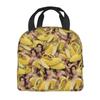 Custom Nicolas Cage Banana Resuable Lunch Box Women Leakproof Thermal Cooler Food Insulated Lunch Bag Kids School Children