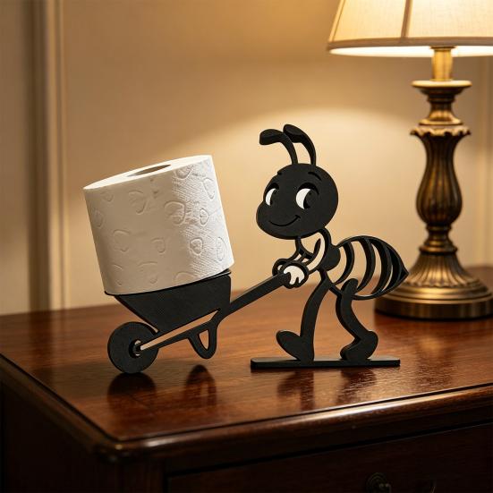Roll Holder with Ant Design Decorative Toilet Paper Holder Lightweight PLA Paper Dispenser for Bathroom Accessory