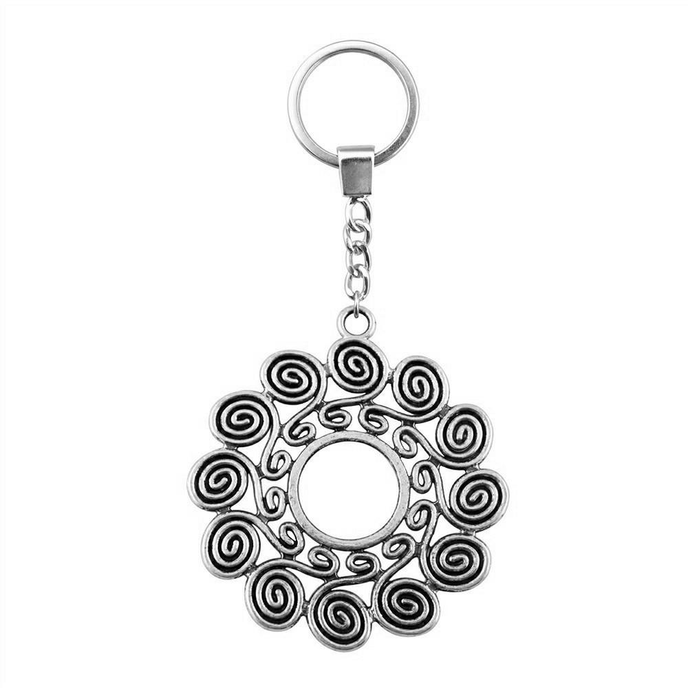 The Flower Of Life Keychain Craft Jewelry Victory Symbol Key Ring 30mm