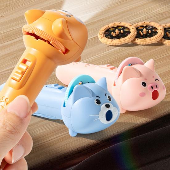 Projektions-Taschenlampe für Kinder Kleinkind-Taschenlampe mit 80 Muster-Dias und 10 Projektionskarten Fantasievolles Geschichtenerzählspielzeug