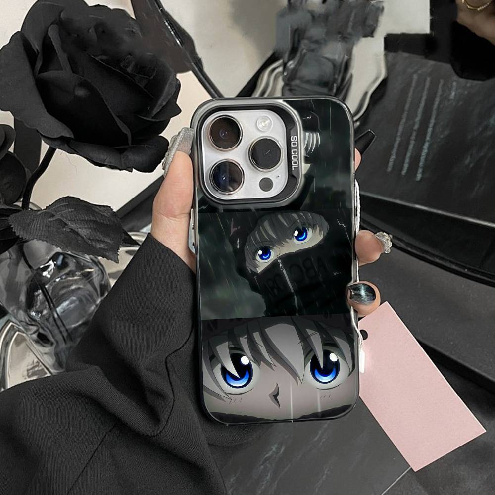 G-Killua Zoldyck K-Hunter X Hunter Phone Case For iPhone 17,16,15,14,13,12,Pro MAX Black Matte Shockproof Cover