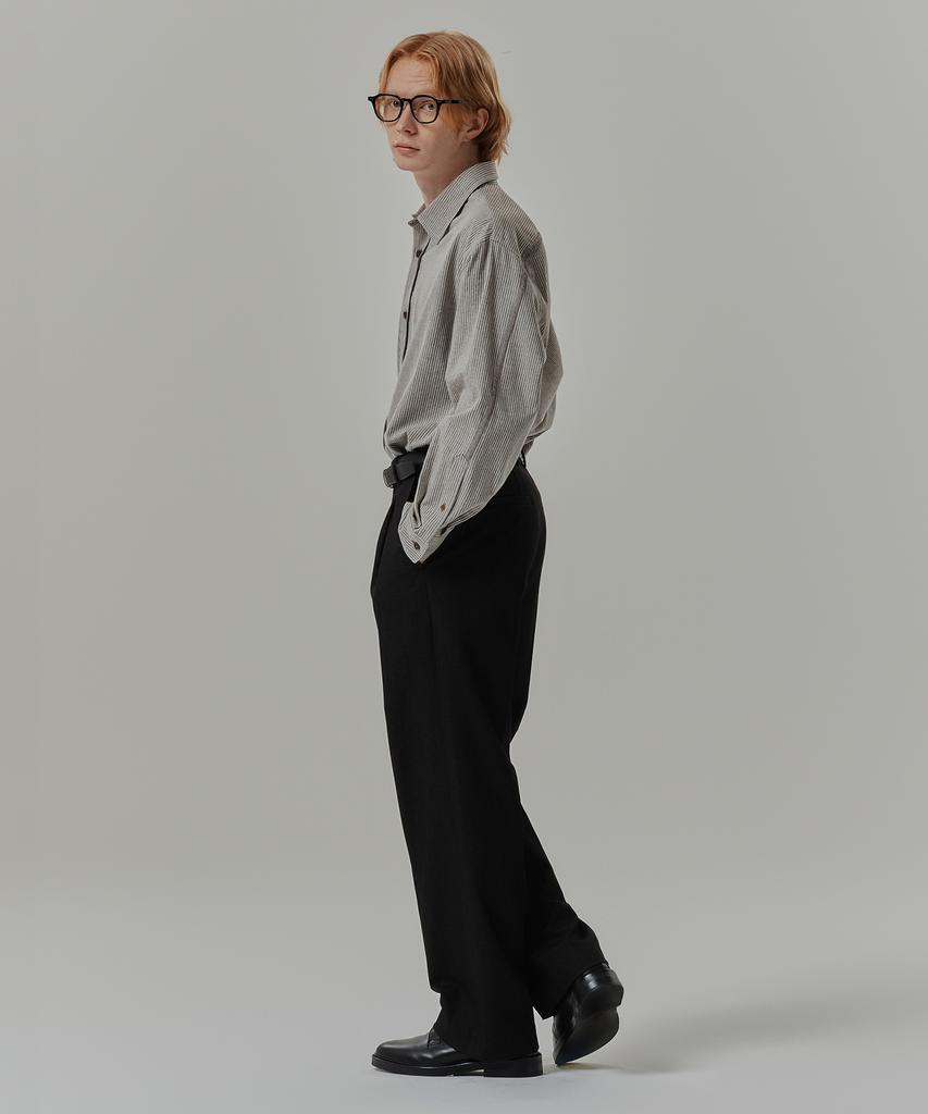 MINDBRIDGE [Couture] Denim-Like Wide One-Pleat Pants Mypt6173