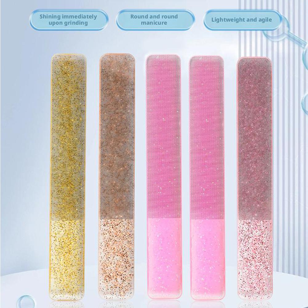 Crystal Nail Shiner Nano Glass Nail File Transparent Crystal Nail Polish Rubbing Strip Polishing Tool For Nail Art And Pedicures
