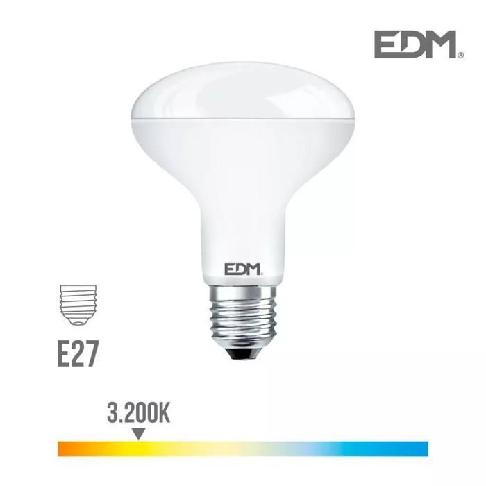 Ampoule LED R80 E27 – 10W 932lm – Lumière chaude – 8x11cm – EDM - 35487