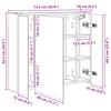 Bathroom Mirror Cabinet Sonoma Oak 73.5 x 16 x 62.5 cm