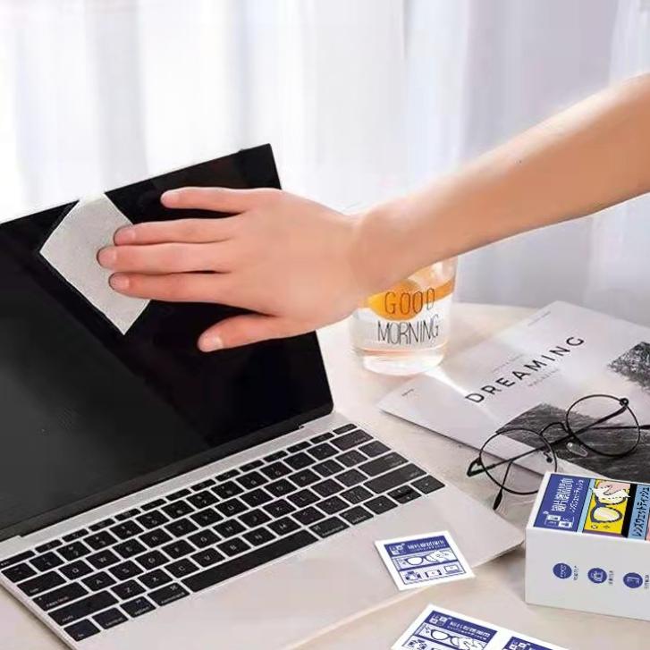 Portable Premium Cloth Cleaning Wipes for Streak-Free, Lint-Free, Anti-Static Care of Glasses, Mobile Phone Screens, and Lenses