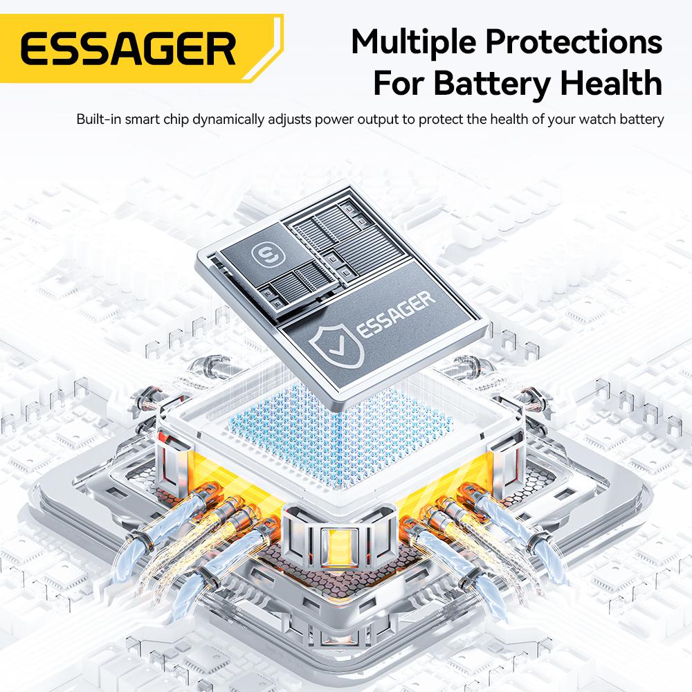 Essager Magnetic Wireless Watch Charger For Apple Watch S2-S11 Series SE Series Ultra Series 5W Portable Type-C/Lighting Charger