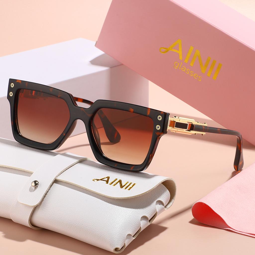 European and American Men's and Women's Fashionable Retro Sunglasses with Multiple Colors, Versatile for Summer Sun Shading and