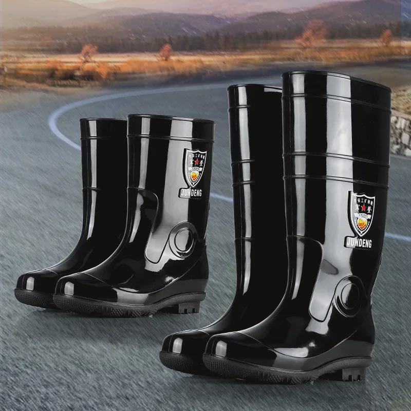 Wasserdichte High-Top-Regenstiefel für Herren, Größe 36-51, Gummi, dreifach versiegelt, für den Arbeitsschutz