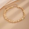 SHIXIN Vintage Irregular Smooth Metal Torques Necklace Bracelet Women Elegant Chunky Collar Choker Charm Bangle Lady Jewelry Set