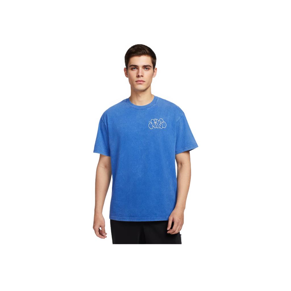 Nike Comfortable Fashionable Minimalist Versatile Short Sleeve T-Shirt Men Tops Blue HJ3316480