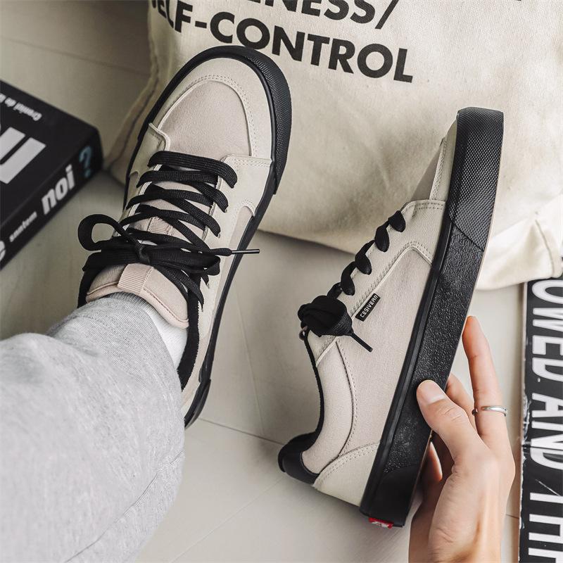 Canvas Shoes Men's 2025 Spring New Men's Shoes Korean Version of Sports and Leisure Shoes Versatile Niche Tide Board Shoes Fashion