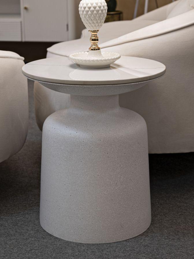 Table White Fush Cm Ø 40X47