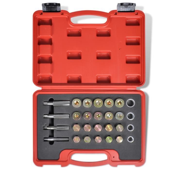 VidaXL Kit de réparation de bouchon de vidange d'huile 64 pcs
