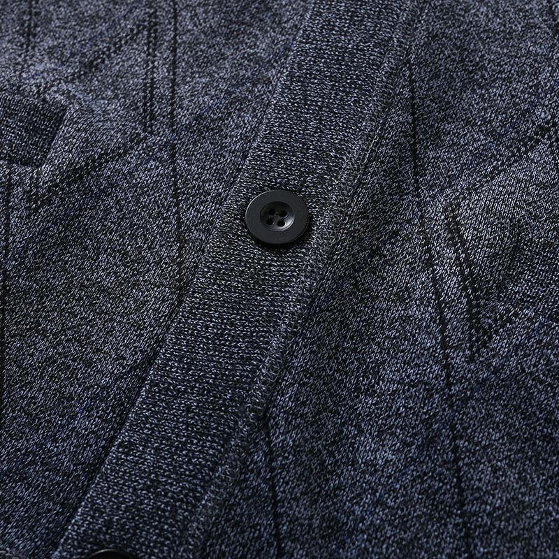 Men S V Neck Loose Knit Cardigan Sweater For Middle Aged Dad