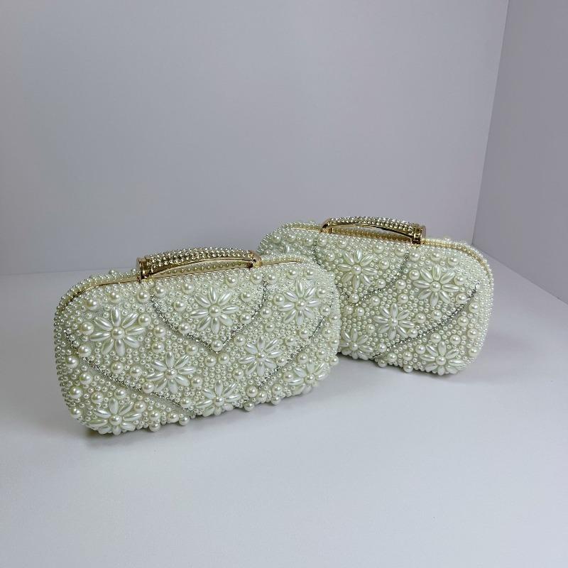 Pearl dinner bag with cheongsam handbag, evening dress with diamonds, women's fashion temperament handbag, banquet handbag