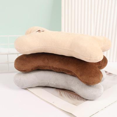 Pet Pillow Chew Toy Bone Shape Plush Dog Cat Toy Non-Toxic Soft Chew Resistant Pillow Toy For Puppies Kittens Pet Supplies
