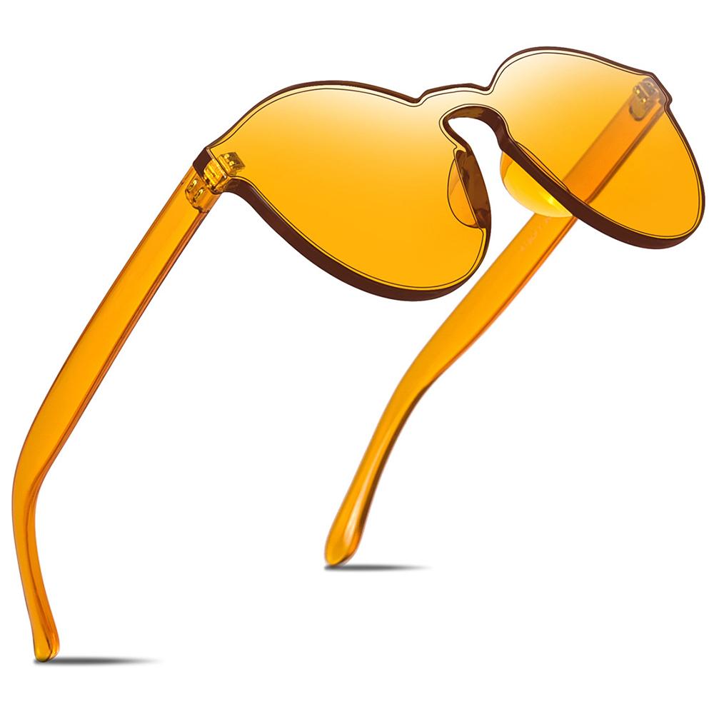 

Желтые круглые солнцезащитные очки с тонированными линзами для женщин и мужчин, брендовые дизайнерские очки, женские очки без оправы