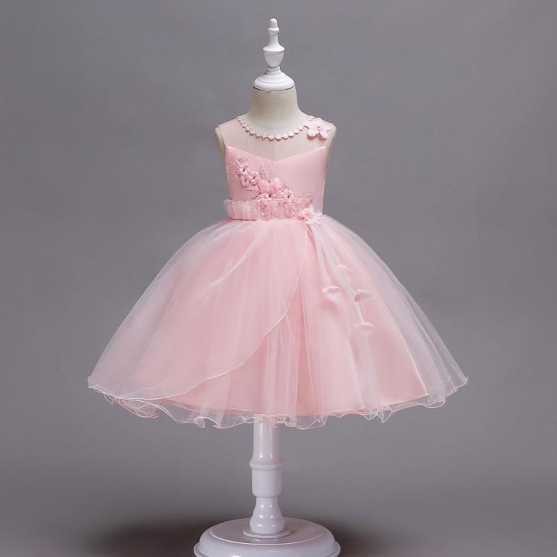 Girls Princess Tulle Dress Kids Formal Party Gown Weddings Birthdays