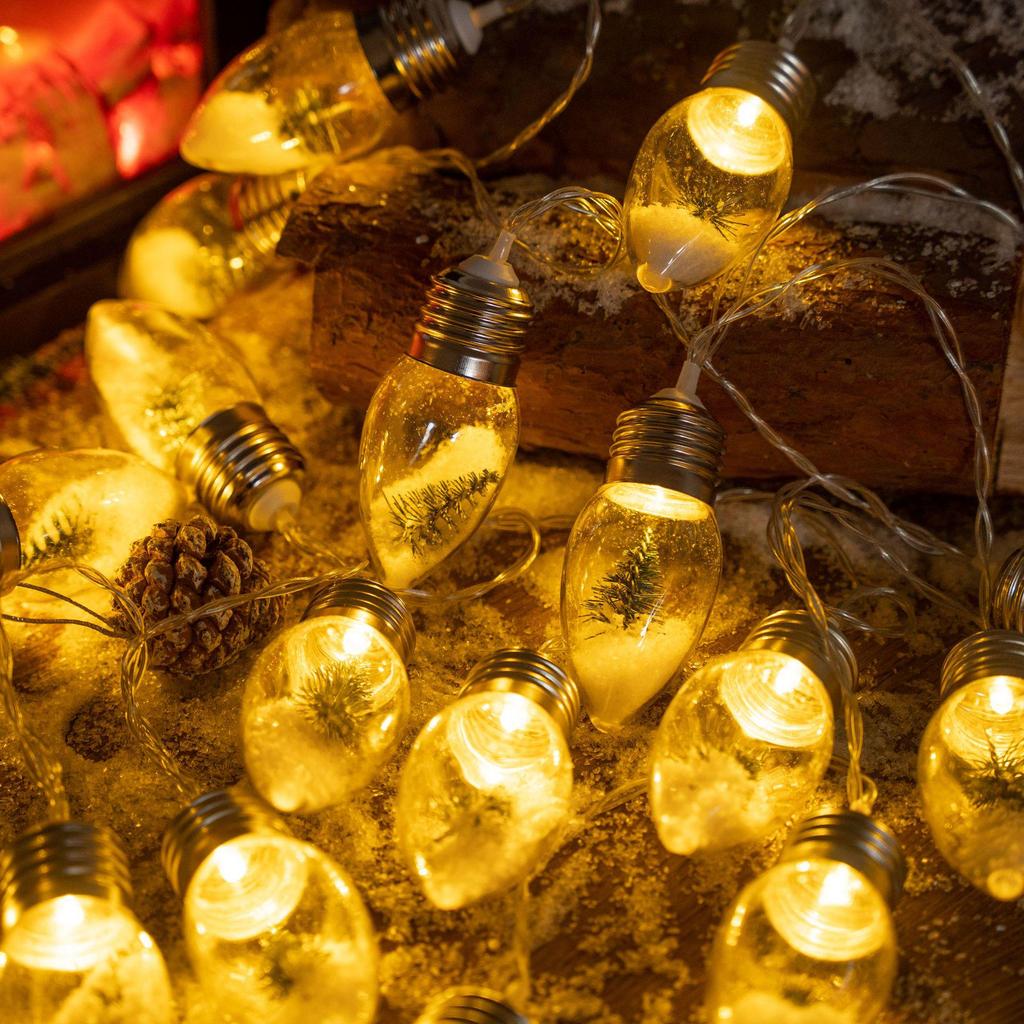 Wasserdichte LED Weihnachts-Lichterkette: Schneemann, Rentier, Weihnachtsmann Dekorationen