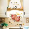 Tj17502 Hand-Painted Coffee Cup Coffee Bean Bronzing Wall Sticker Decoration Children'S Room Bedroom Background Self-Adhesive Wall