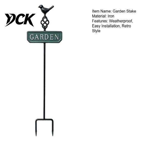 Retro Decorative Yard Stakes Bird Garden Stake, Metal Sign Rustic for Decoration with Stake Flower Bed, Lawn Weather Resistant Support