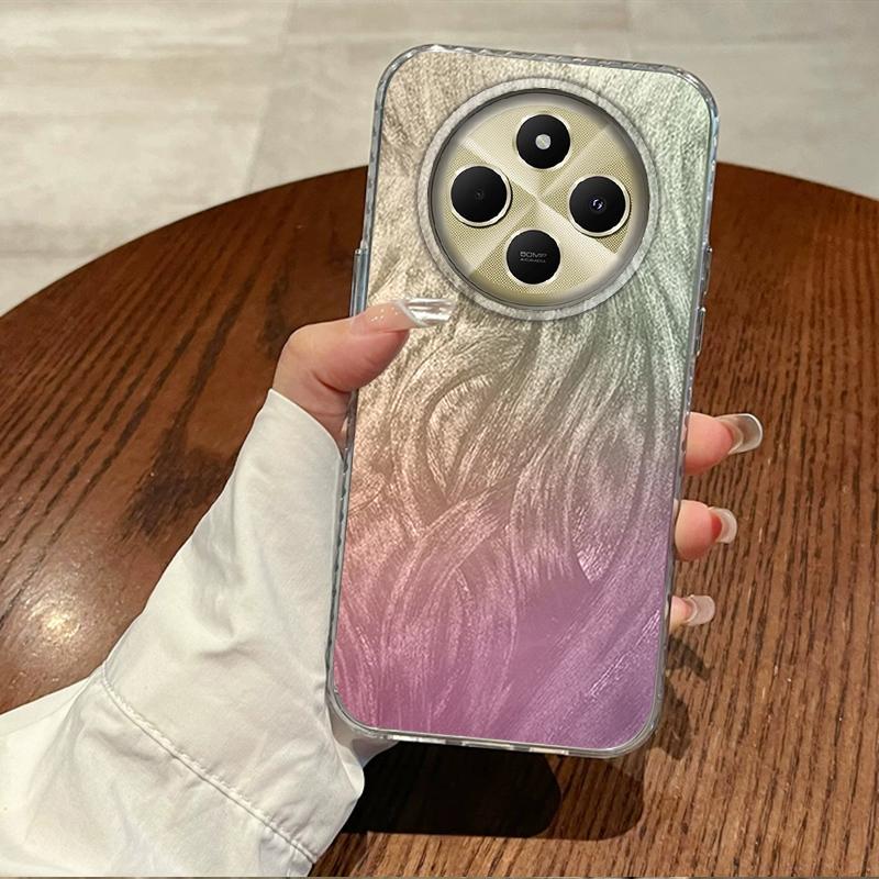 Verlaufende Gletschertextur Hülle für iPhone 16 Pro Max Samsung A56 A16 S24 S25 Xiaomi Redmi Note 14 13 Pro 14C Huawei Honor 400 200 Lite Stoßfeste Hülle