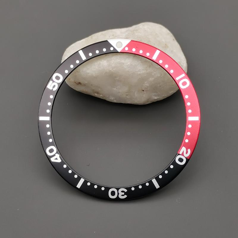 Mod 39mmx32mm Aluminum Bezel Insert Fit for SKX 6105 6309 Turtle Watch Cases NH35 NH36 Case Watch Ring Mod Replace Parts