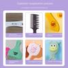 529 Large Colorful Wide-Tooth Comb for Thick Curly Hair - Coarse Tooth Plastic Wig Comb for Ladies