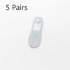 5 Pairs of Women's Summer Ultra Thin Style Ice Silk Shallow Mouth Invisible Socks