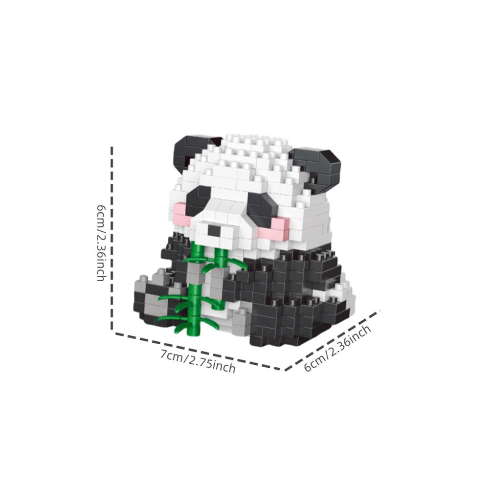 Mini Niedliche Panda Mikro Bausteine - 3D Diamant Tier Steine DIY Modell, Stadtbau Spielzeug für Kinder Geburtstagsgeschenk